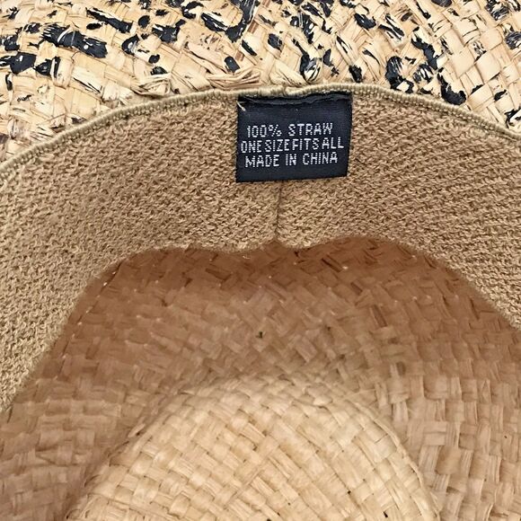 Panama Jack Woven Straw Cowboy Hat Adult Unisex OSFM Braided Twine Band Packable - Picture 10 of 13